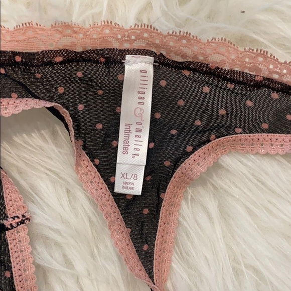 NWOT Gilligan & O'Malley Black Polka Dot Thong - Picture 4 of 4